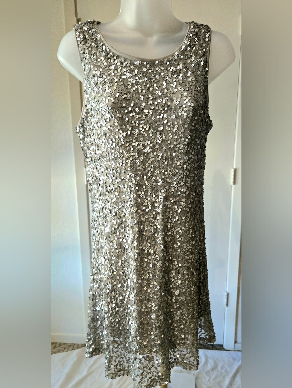 Rue21 Sleeveless Silver Sequin Mini Dress